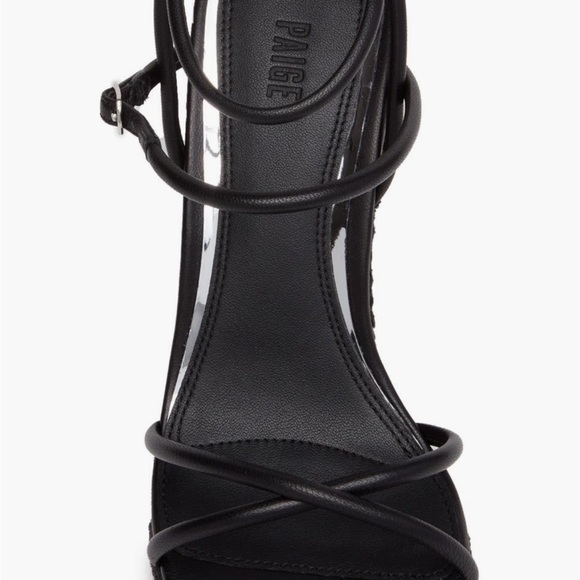 PAIGE Kerri ankle strap platform Black Strappy Wedge Sandals $299 - Picture 5 of 5